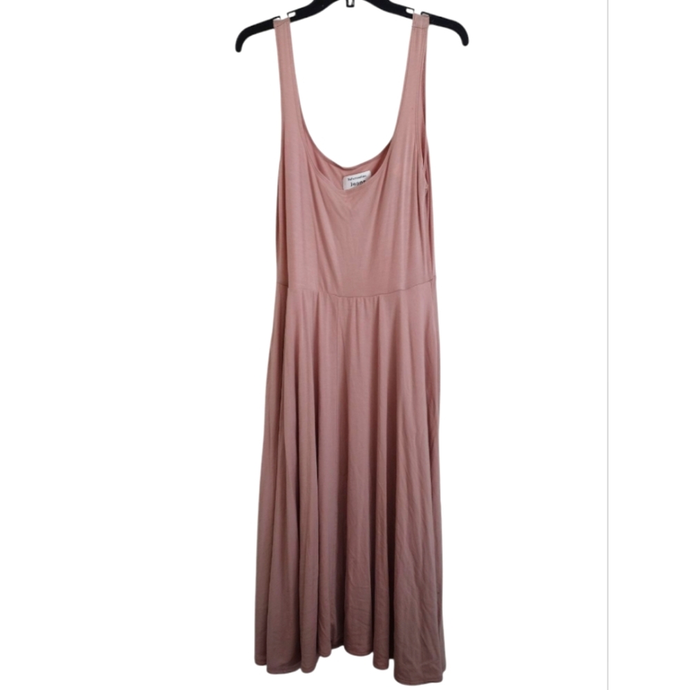 Reformation Jeans Pink Sleeveless Midi Dress Size XL